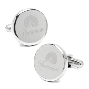 Paramount Logo Engraved Stainless Steel Cufflinks